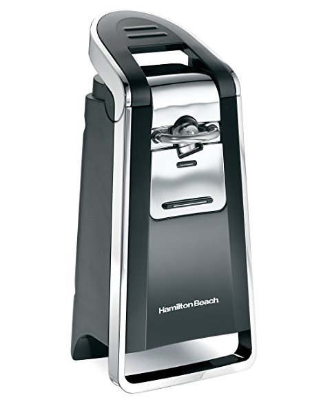 Hamilton Beach 76607 Smooth Touch Can Opener, Black and Chrome