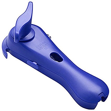 Kuhn Rikon Metallic 5-in-1 Auto Safety Lid Lifter Can Opener, Blue