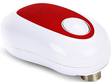 Kobra Kitchen Best Small Electric Can Opener - Small, Red, Cordless, and Battery Powered with Automatic Function - Handheld and Portable - Leaves Safe Smooth Edge